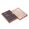 1 piece of walnut patterned jewelry display board earrings necklace ring bracelet 30 grid display board jewelry storage box home