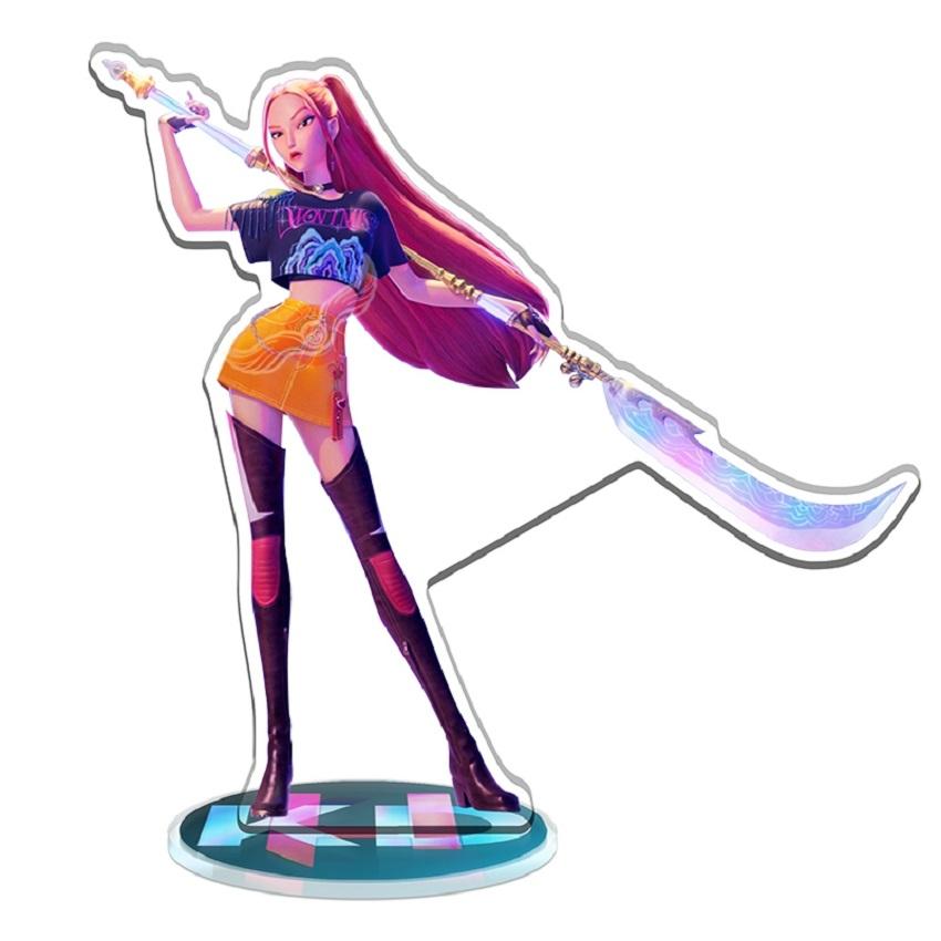 KPop Dämonenjäger Stehendes Ornament Acryl Superstar Schreibtischständer Dekoration Anime Figuren Handwerk Kreative Geschenke für Fan Liebhaber