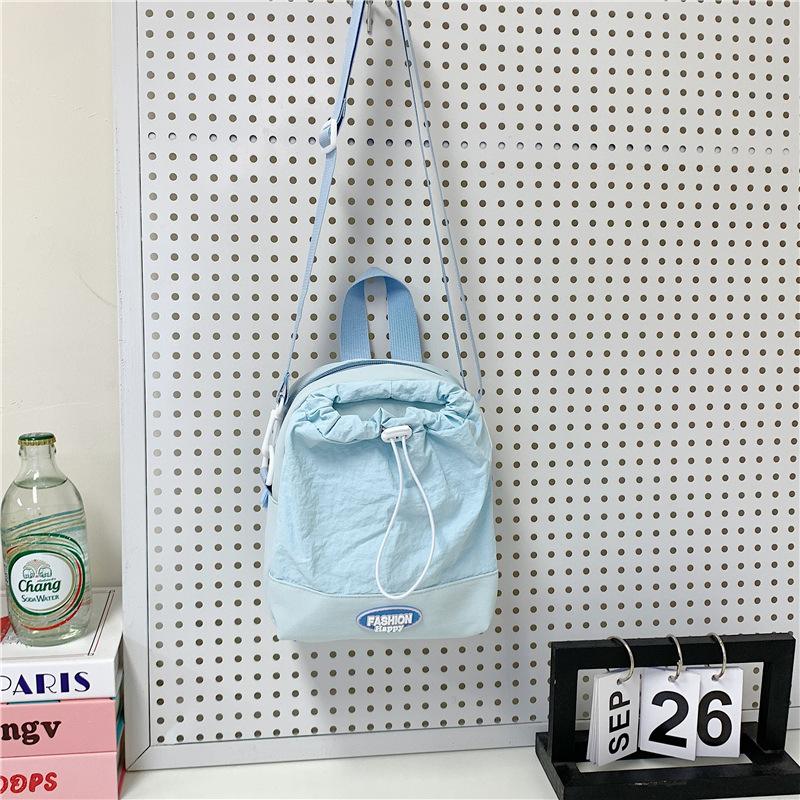 

Новая простая сумка-мессенджер большой вместимости, модная сумка через плечо, маленькая свежая сумка для стакана с водой синий