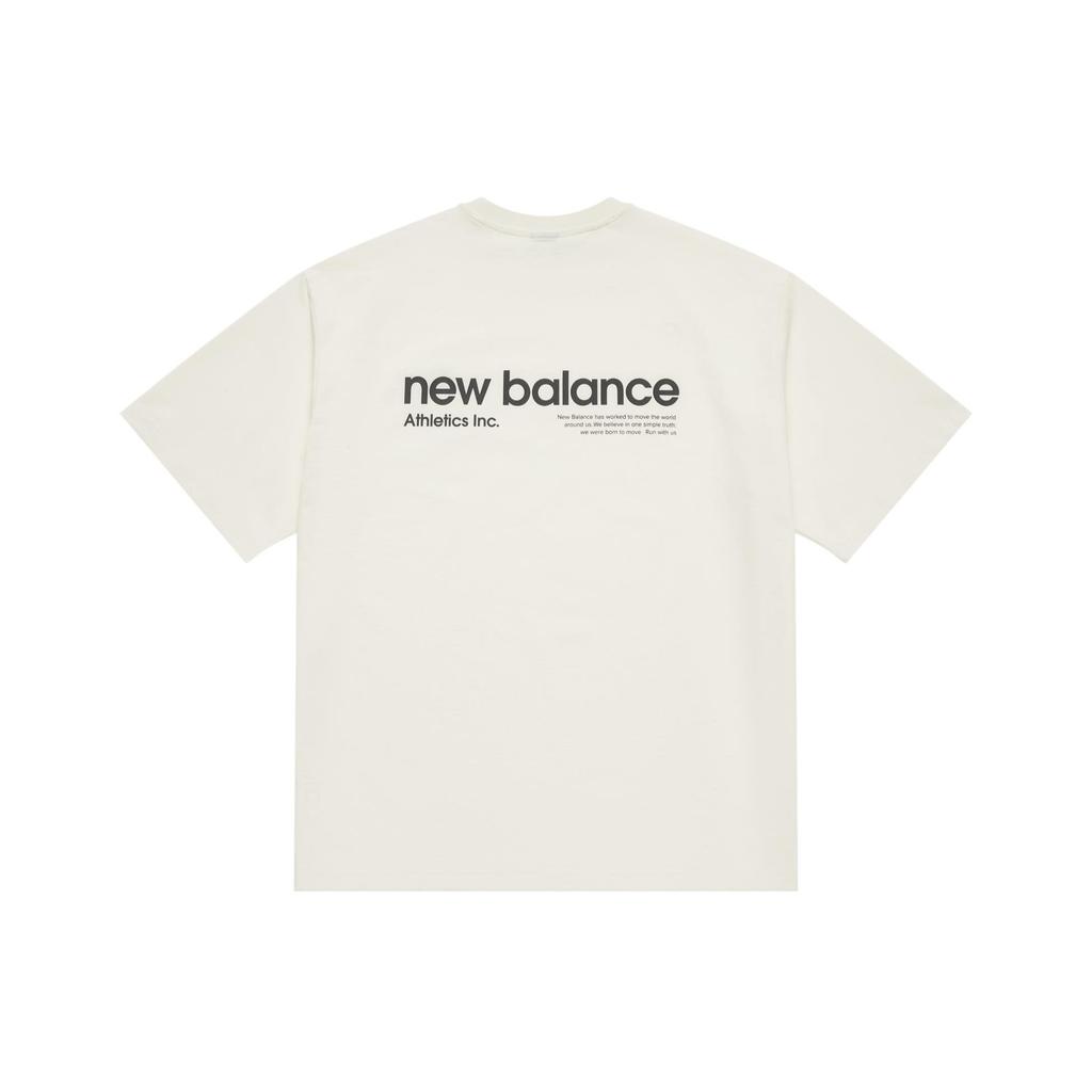 New Balance T Shirt Unisex Ivory White AMT42335-CIC