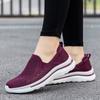 Women's Knitted Solid Loafers Ultra-light Non-slip Flat Mesh Slip on Walking Shoes Round Toe Casual Elderly Lady Diabetic Shoes