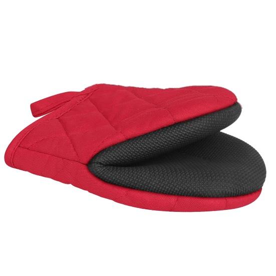 1 Manopla de Horno Corta con Agarre Antideslizante Alta Resistencia al Calor Forro de Algodón Más Grueso Cocina Microondas