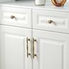 T21C Brushed Brass Teardrop Cabinet Handle For Santaya Modern- Fits For Kitchen And Bedroom Furniture