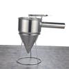 Stainless Steel Piston Funnels Octopus Balls Gadgets with Rack Batter Dispensers Cake Decorating Tools Funnel Dispensers