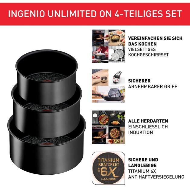 Набор посуды Tefal Ingenio Unlimited On, 4 предмета (L39594)