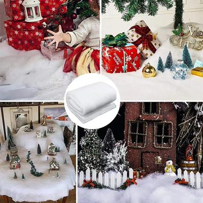 Artificial Cotton Christmas Snow Blanket Simulation Decoratiive Fake Snow Carpet DIY Reusable Christmas Tree Backdrop