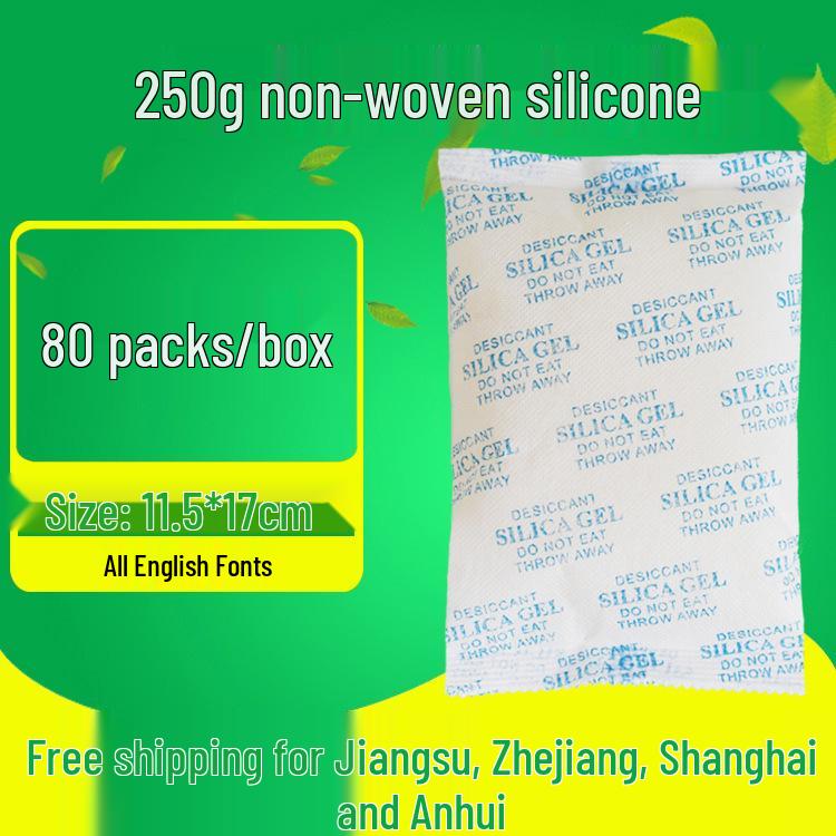 Large 250g Non-Woven Silicone Gel Desiccant Bag for Moisture-Proof Storage in Basements or Wooden Boxes. Standard Silicone Gel