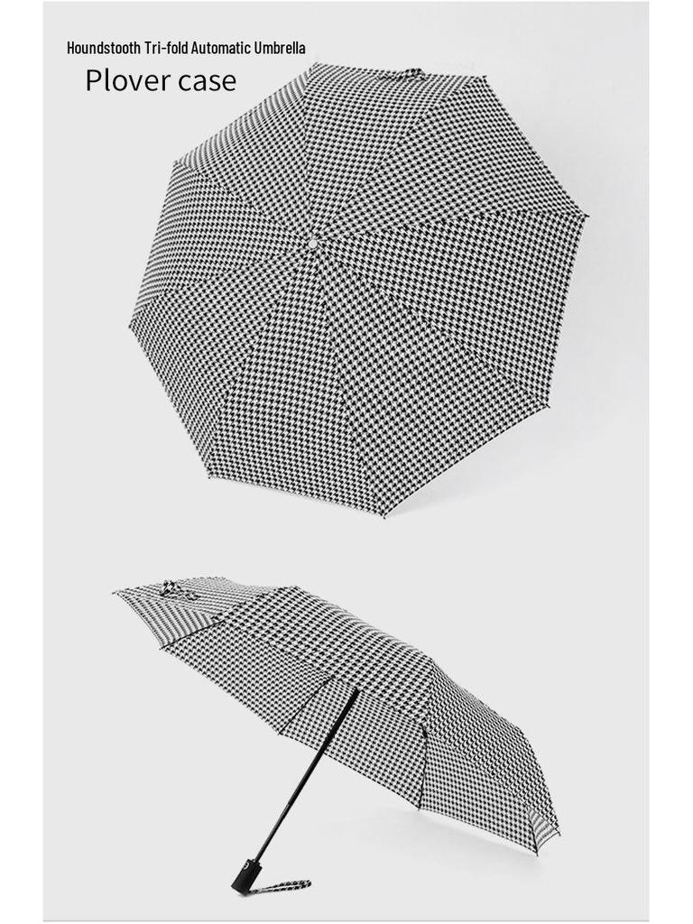 PARACHASE Větruodolný lehký deštník s kohoutí stopou - Dlouhá rukojeť, korejský styl, ochrana proti slunci a dešti, skládací design.