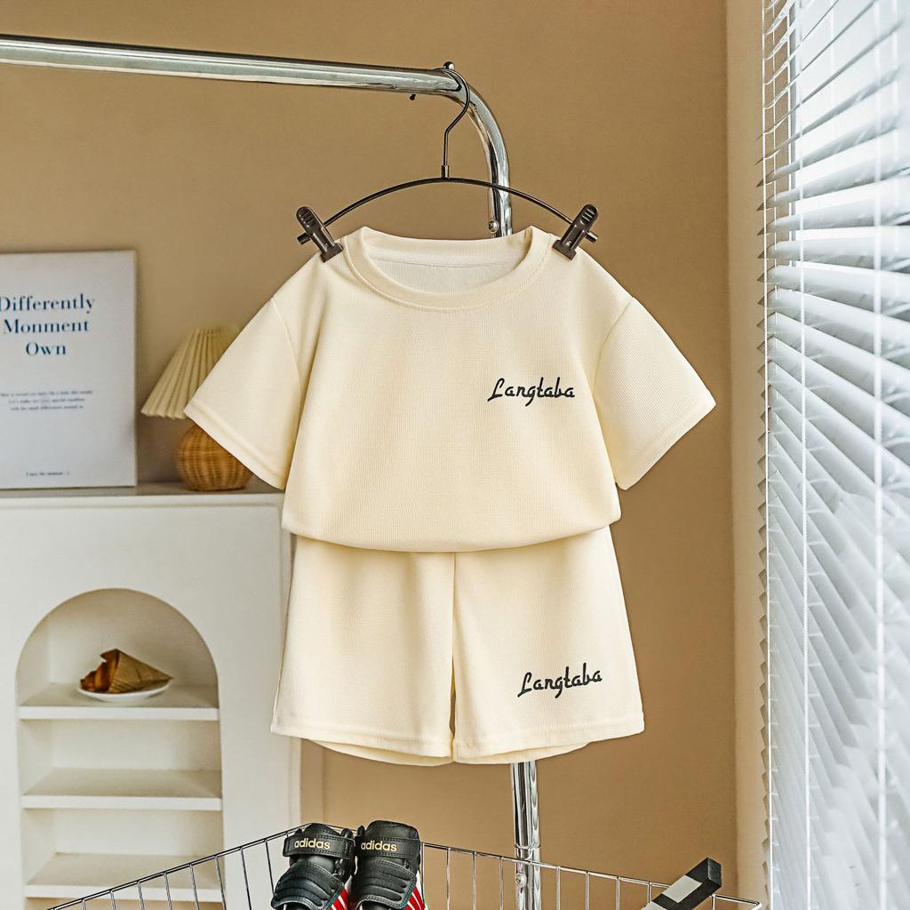 Children's Summer Set Short Sleeved Two-piece Sportswear Boys' Casual Loose Korean Two-piece Set