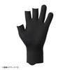 Daiwa Chloroprene Size M Gloves, 3-Piece Cut, DG-2125W, Black,