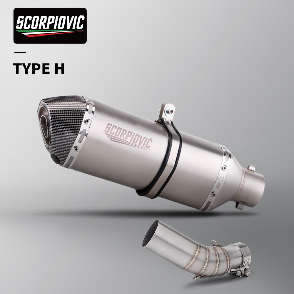 Modyfikacja rury wydechowej motocykla MAXSYM400 stal nierdzewna środkowy odcinek połączenie końcowy odcinek systemowy zestaw
