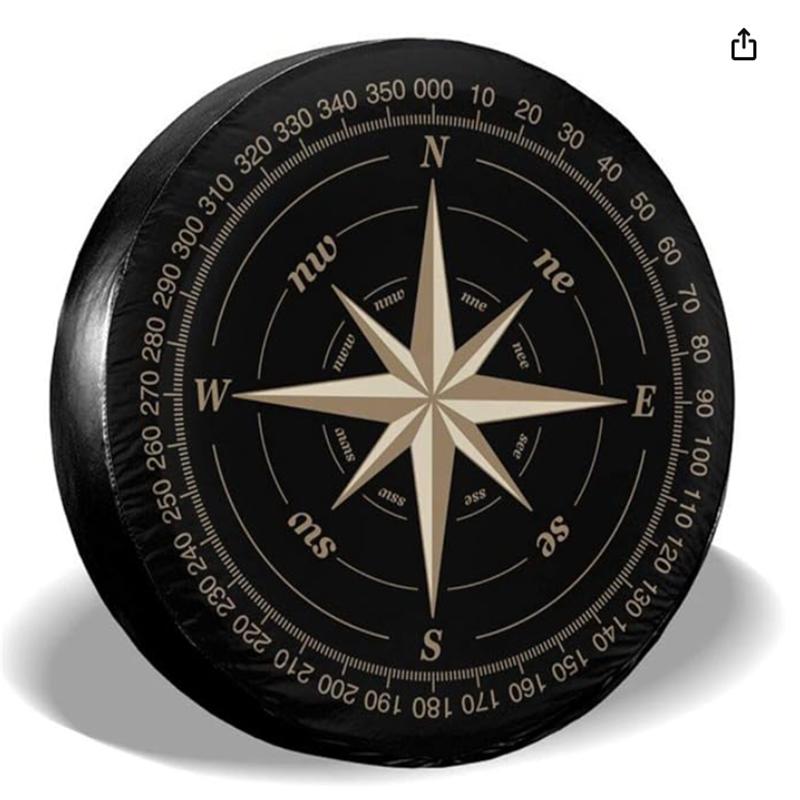 1Pcs Car PU Leather Spare Tire Cover Go Wild Adventure Campfire For Toyota Honda Suzuki Jimny Jeep Wheel Protectors Accessories
