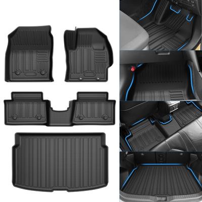 CARVANTA Toyota Yaris Floor Mats Trunk Full Set for YARIS Models from August 2020 3D Floor Luggage Cargo TPE 3D Interior Custom Protective Set + Mat,