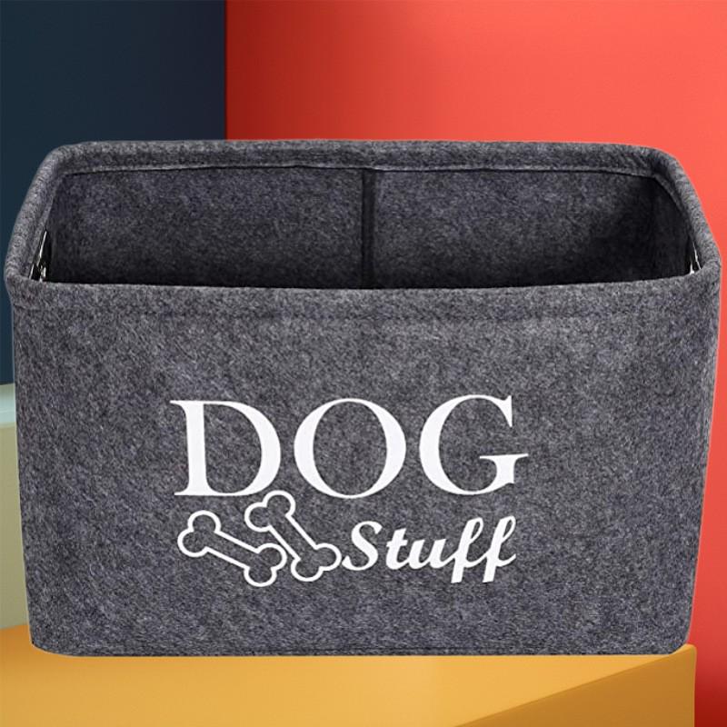 

Товары для питомцев Войлочная корзина для хранения игрушек для кошек и собак темно-серого