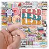 50 Reading Stickers: Waterproof for Bottles, Phones, Laptops