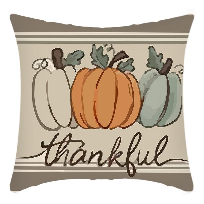 

New Cross-cuddle Pillow Cover English Letters Thanksgiving Printed Cushion Home Sofa Cushion Cover 45 * 45Cm pillowcase