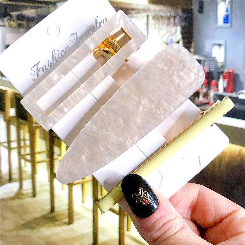 Koreanisches trendiges buntes Acetat 3-teiliges Haarspangen-Set Haarnadel für Frauen Mädchen Haarspangen Zubehör Schmuck Haarklammer Kopfbedeckung