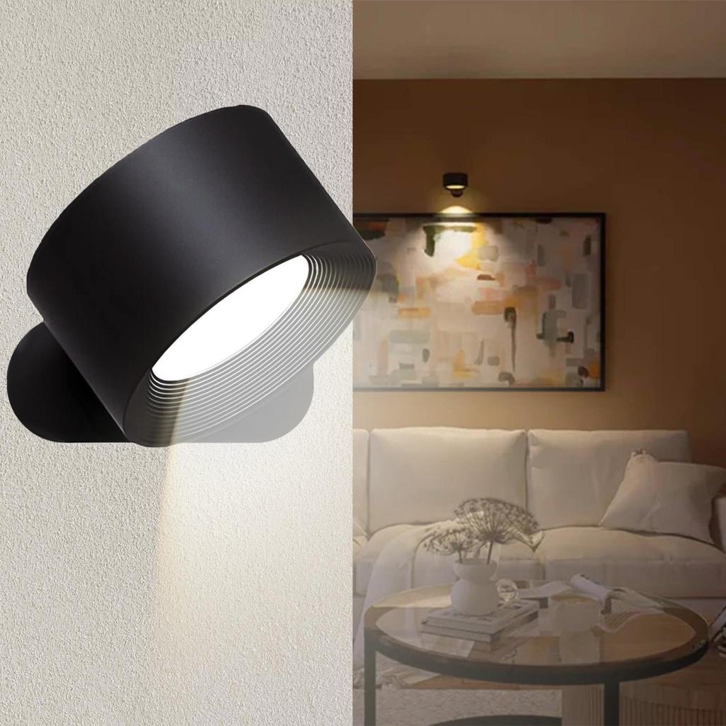 Wall Lamp Touch Control LED Lamp 3 Brightness Levels Wall Mounted Cordless Bedside Light Living Room Studies Hallways Patio