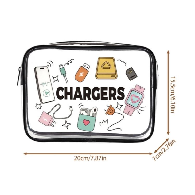 Spacious Interior Transparent Toiletry Bag Waterproof PVC Cosmetic Storage Organizer For Travel Essential
