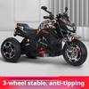 Children's electric motorcycle 1-10 years old boys and girls charging toy battery car baby three-wheeled stroller can seat people