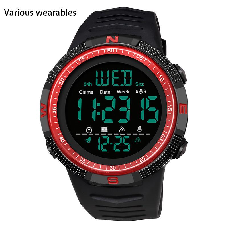 New Style Electronic Form Movement Fashion Trend Men's High School Watch Glow-in-the-dark Waterproof Watch