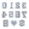 Professional Number Silicone Resin Mold 0-8 Numbers Silicone Mold Suitable for DIY Handcraft Easy Operation Silicone
