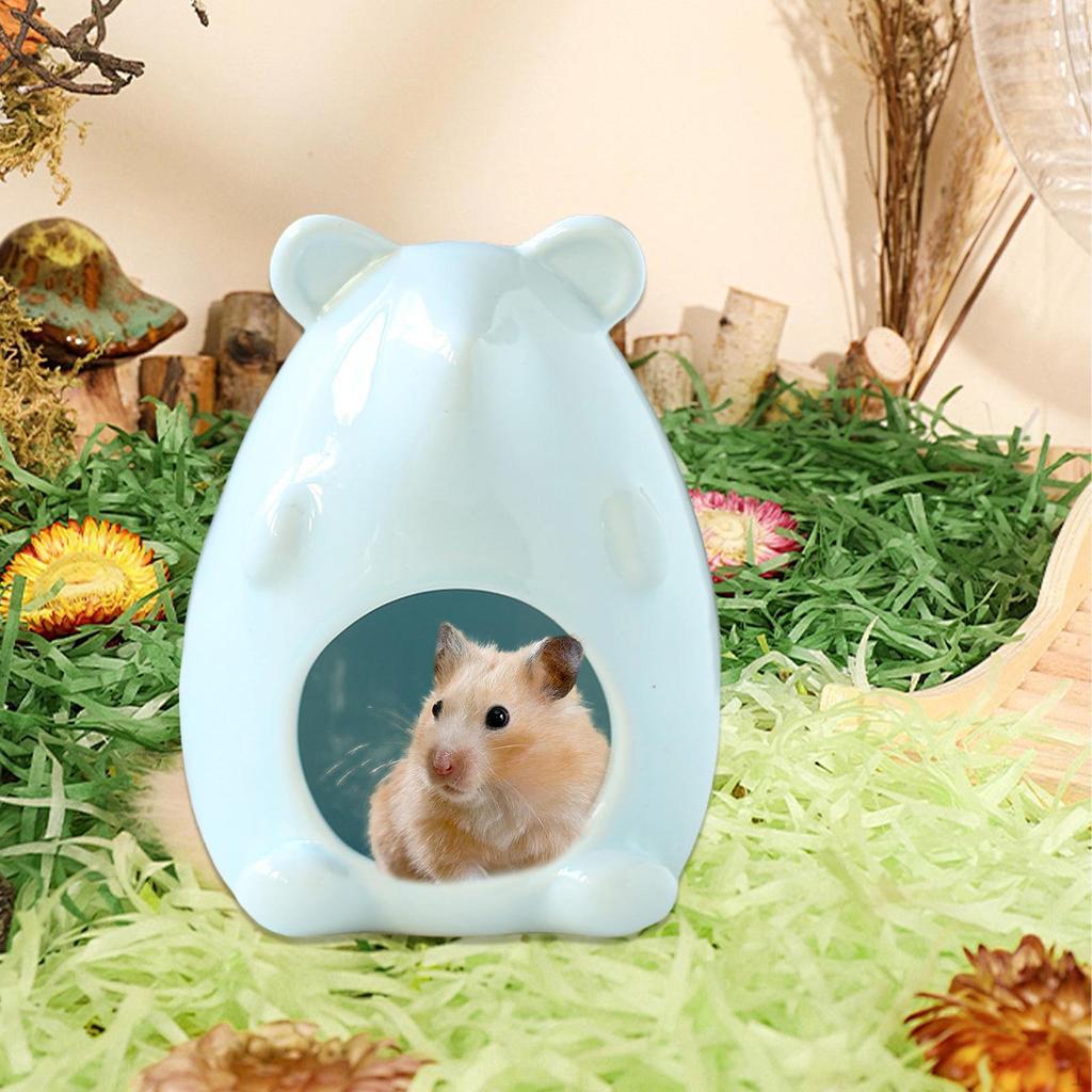 Ceramic Hamster Den Cozy Pet Retreat for Small Rodents