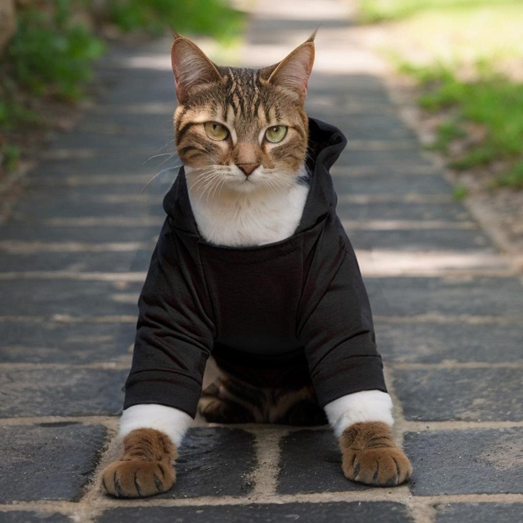 New autumn and winter cat and dog hoodies, cartoon hoodies, sports style dog and cat pet hoodies