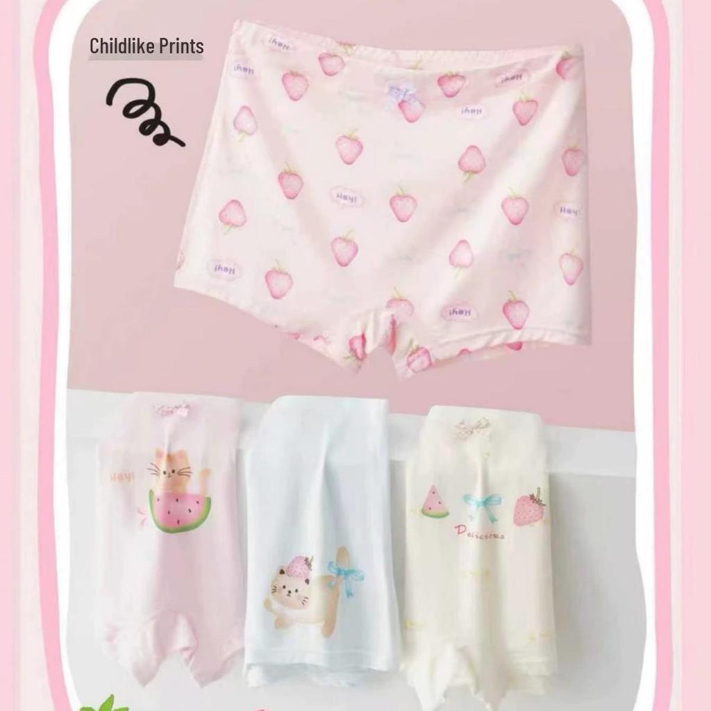 Girls' Soft Modal Boxer Briefs - Skin-Friendly Summer Underwear