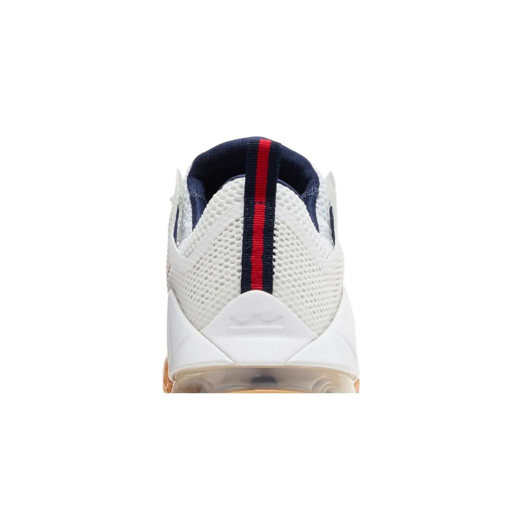 Nike LeBron 12 Low 'USA' (Unisex) White / Midnight Navy / University Red / Metallic Gold Basketball Shoes 724557 174