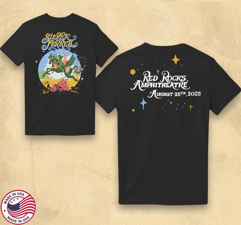 Sierra Ferrell Amphitheatre 2025 Event Merch two sided shirt Unisex T-Shirt XL