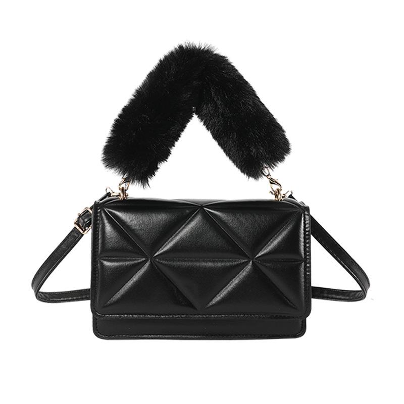 

Foreign style commuter women s small square bag 2024 new bag women s trend fashion shoulder bag simple niche oblique span bag чёрный