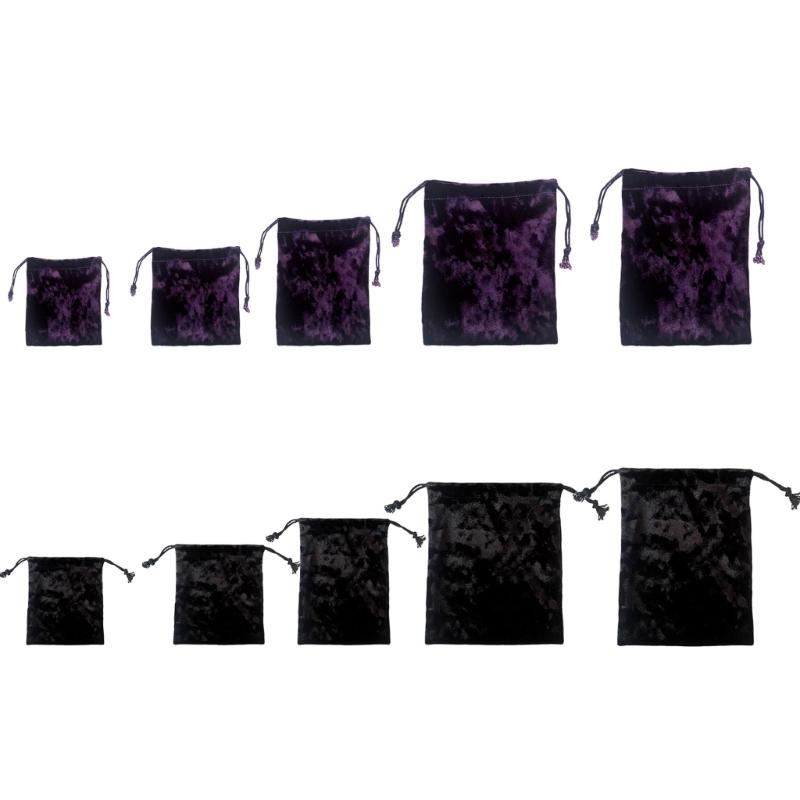 Velvets Tarot Drawstring Bag Jewelry Rune Pouches Organizers Dices Party Storage Bag for Tarot & Oracle Cards Easily Use