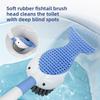 Liquid Injection Silicone Toilet Brush with Suction Cup Holder Strong Cleaning No Dead Corners AVE