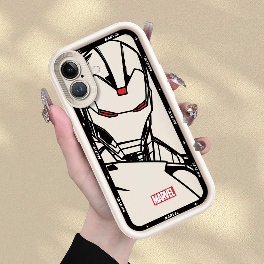 Marvel Spiderman Ironman Hülle für iPhone 16e 13 12 11 Pro Max 15 16 14 Plus XS Max XR 17 Air Weiche Abdeckung