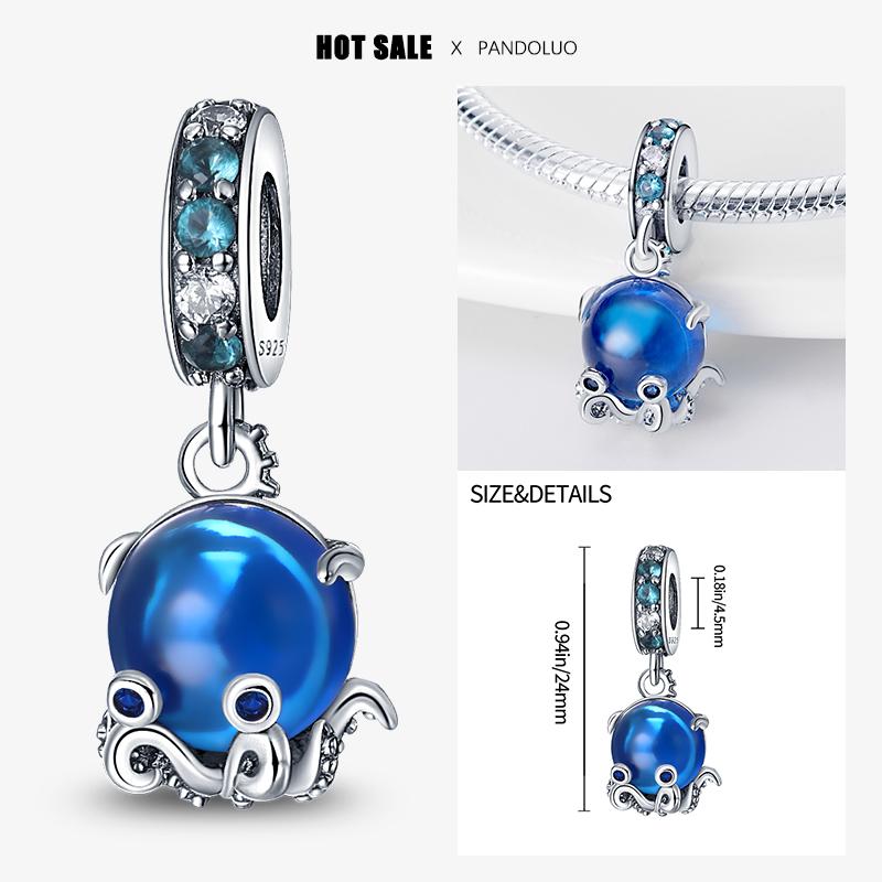 New In Christmas Dangle Charm Beads Fits Bracelet Bangle Necklace Rose Gold Pendant Women Luxury Diy Jewelry Party Festival Gift