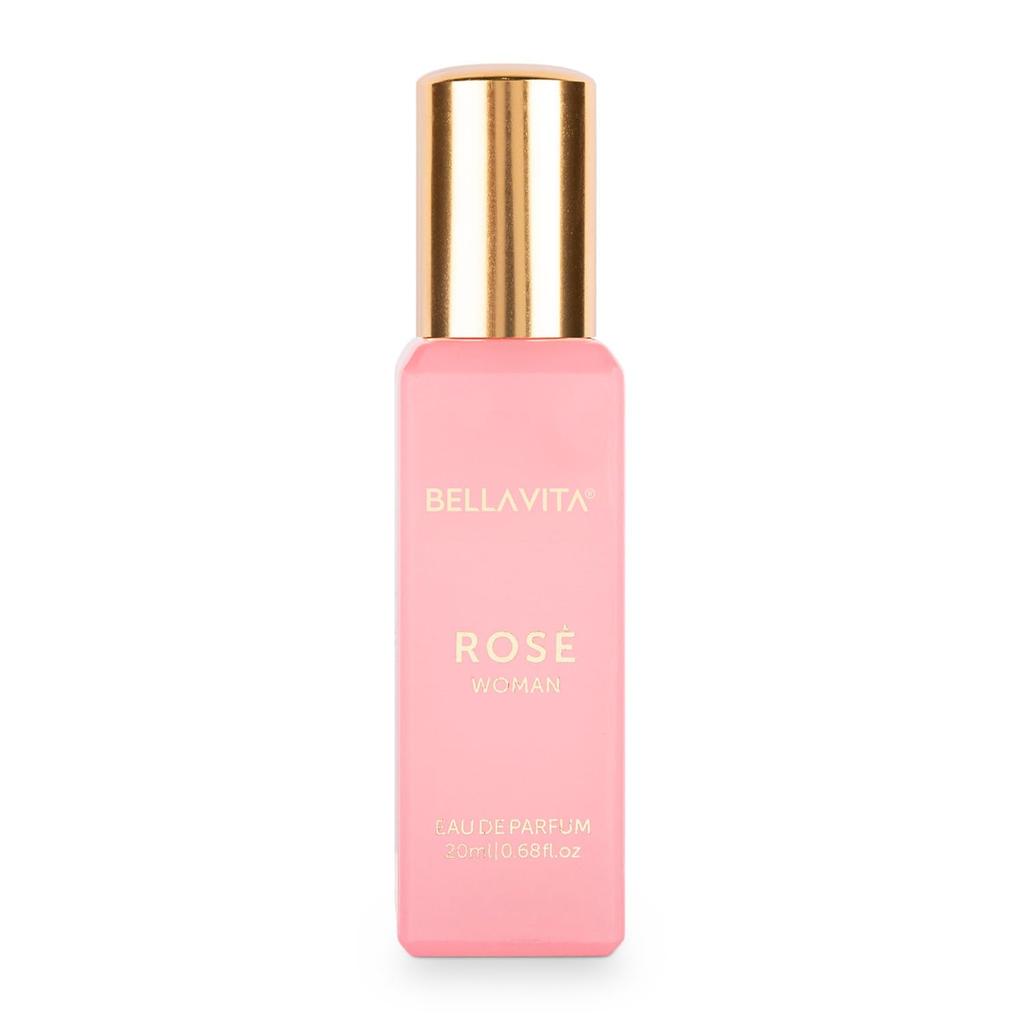 Bella Vita Luxury Organic Rose Woman Eau De Parfum 20 ML Long Lasting Floral Woody Fragrance for Women