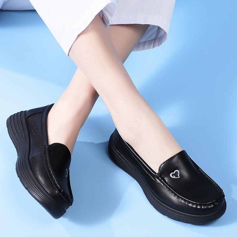 Fashion 2025 New Platform Women's Nurse Shoes Summer Soft Sole Breathable Sleeve Feet Loafers Comfortable Work Shoes Zapatos Casuales