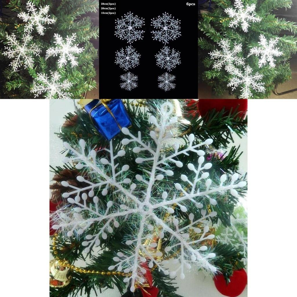 Elegant White Snowflake Christmas Tree Decoration Perfect For Holiday Party Supplies