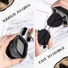 Spring Load Eyeglasses Case Portable Sunglasses Pouches Leather Eyeglasses Case for Travel and Daily Use