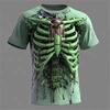 Mens Loose Fit Hooded Sweatshirt Halloween Horror Cartoon Print Long Sleeve Pullover Teens Adults