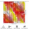 Watercolor-Inspired Bathroom Shower Curtain Abstract Red Yellow Design Polyester Fabric Waterproof Home Decor Size: 72 X 72 Inch