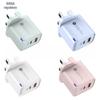 65W Macaron Light Charger, QC3.0, Multi-Port Fast Charging for Apple & Android (A+C)