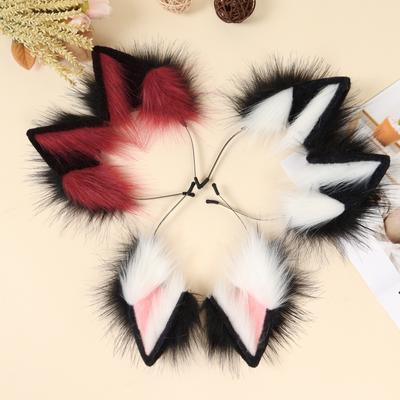 Katze Fuchs Kunstfell Ohren Stirnband Tier Wolf Hund Pelzig Kopfschmuck Cosplay Party Haarreif