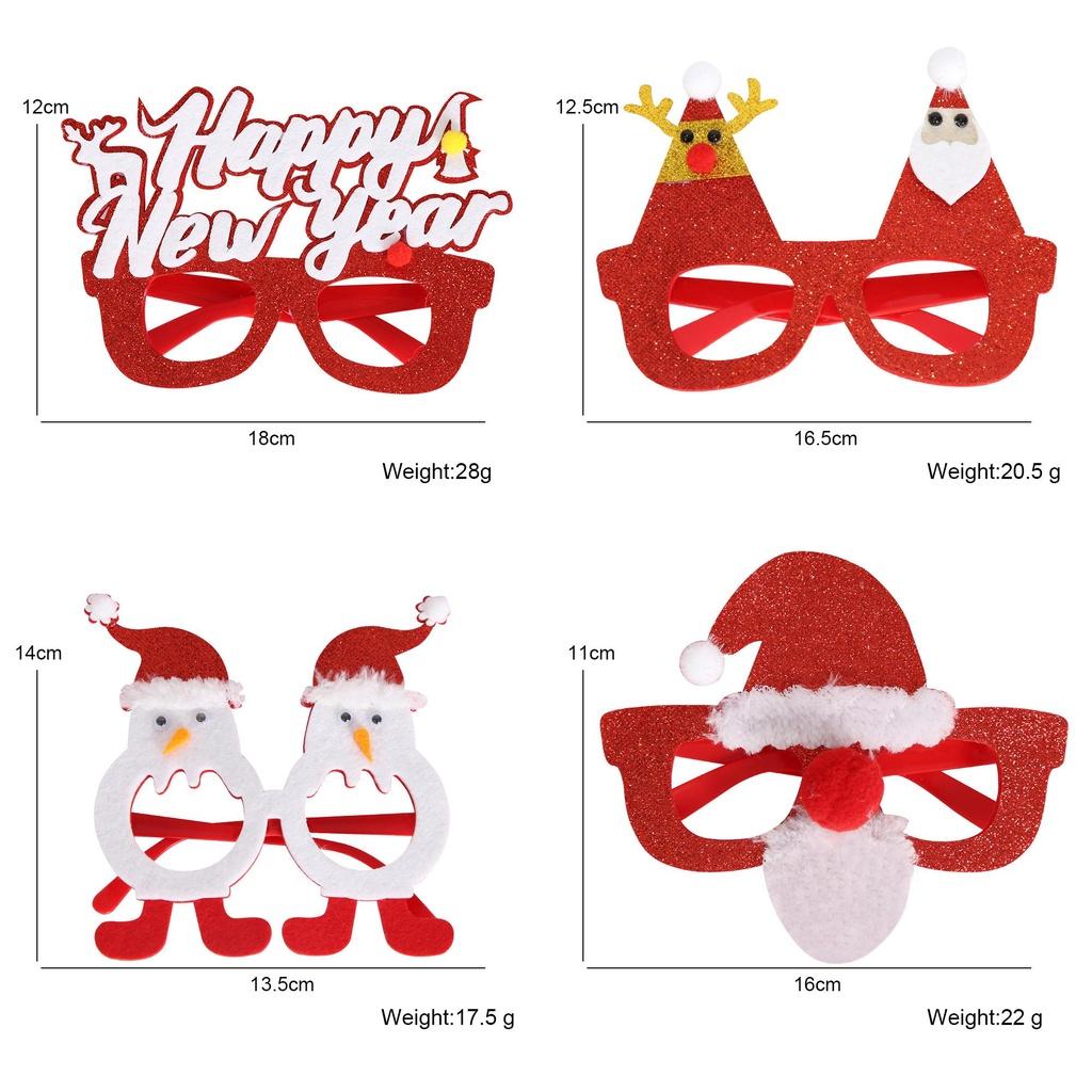 2023 Neue Weihnachtsdeko-Brillen für Erwachsene und Kinder Weihnachtsmann Schneemann Gestelle