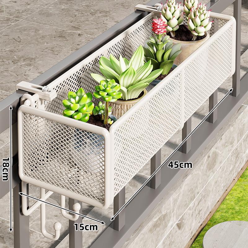 Wrought Iron Balcony Flower Stand & Succulent Rack