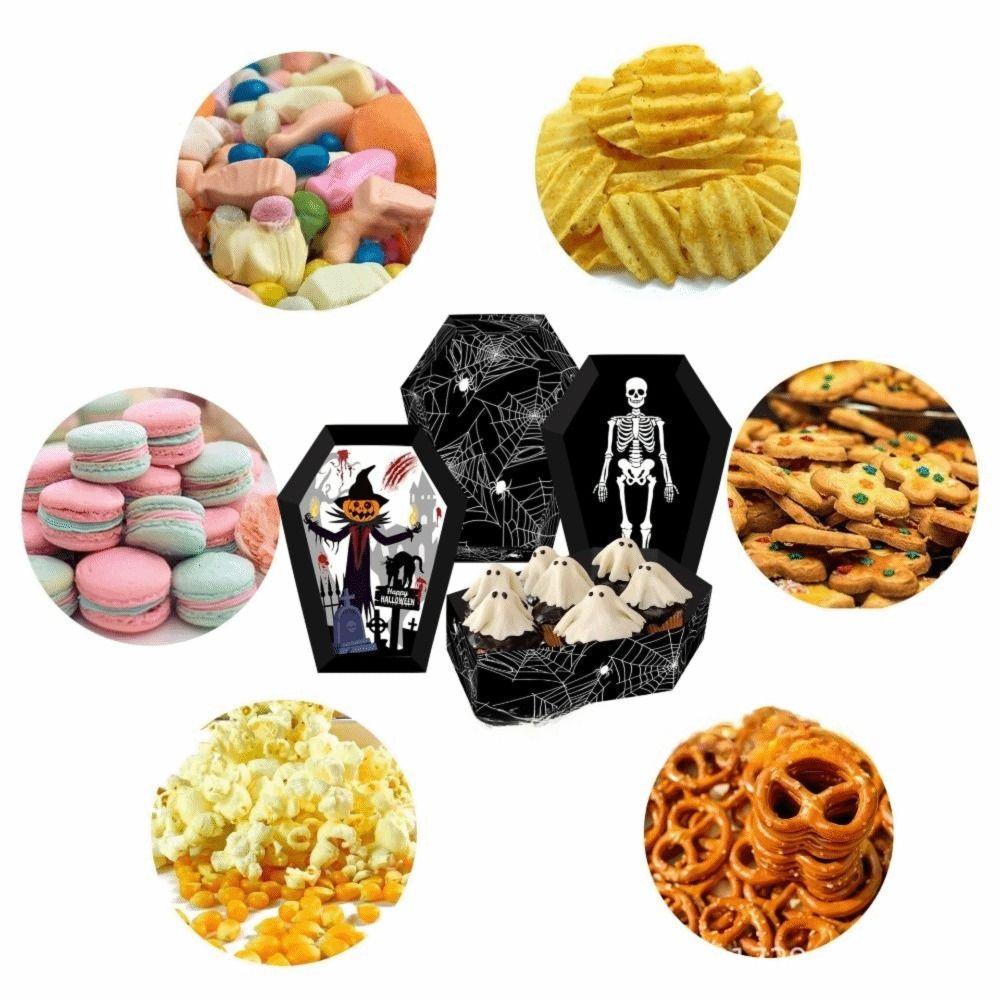 DIY Halloween Food Trays Paper Halloween Popcorn Boxes Food Serving Snack Tray  Trick-or-Treat