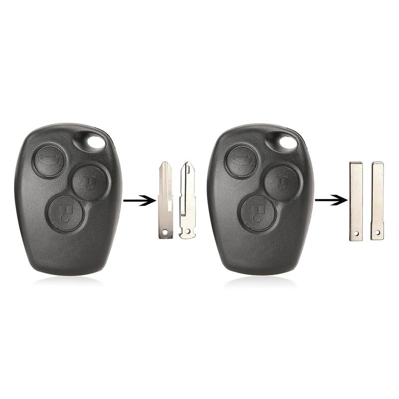1Pc Black Car Key Case Replacement Case Button Remote Control Cover Keychain For Renault Dacia Modus Clio 3 Twingo Kangoo 2
