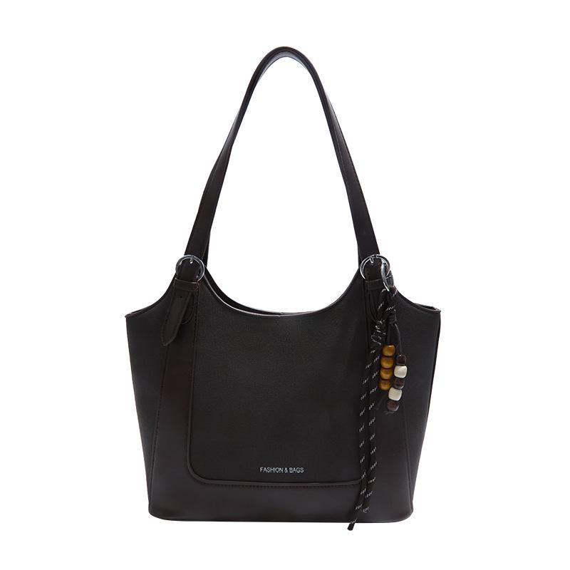 Herbst/Winter Retro Schulter-Eimerbeutel mit großem Fassungsvermögen - Modische Damenhandtasche für den Weg zur Arbeit