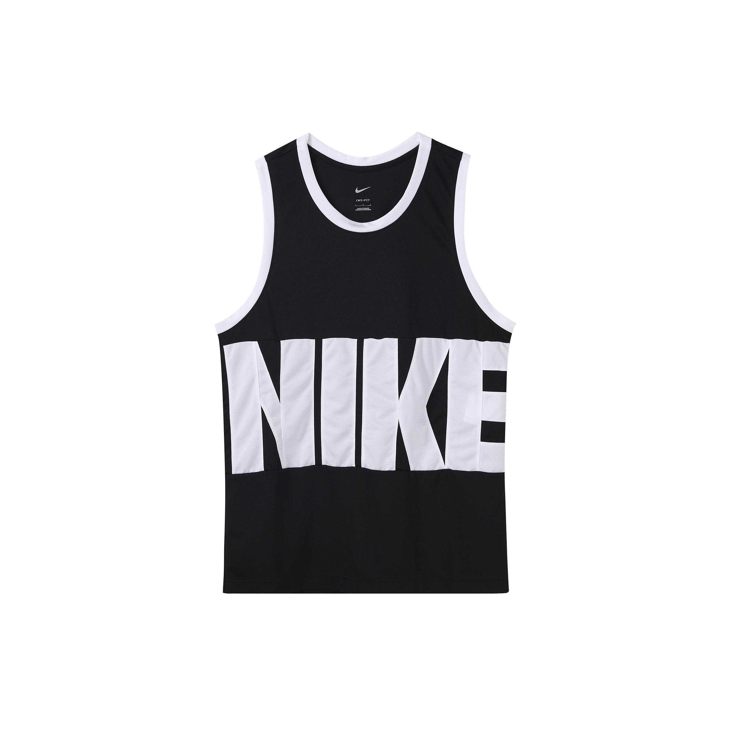 Men s Nike Large Logo Printing Sports Basketball Jersey/Vest Black DA1042-010 M